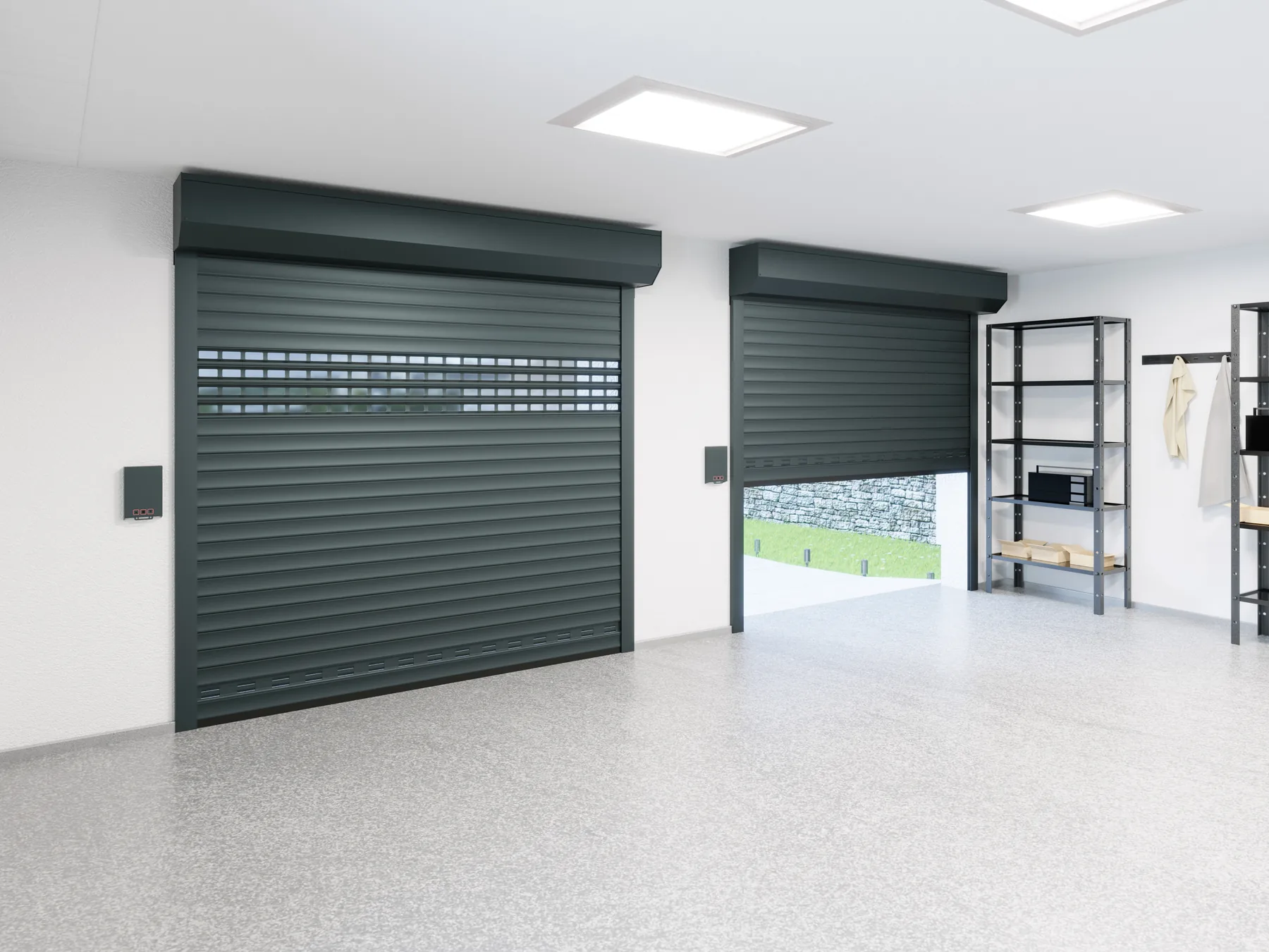 Brama rolowana garażowa - elewacja referencyjna