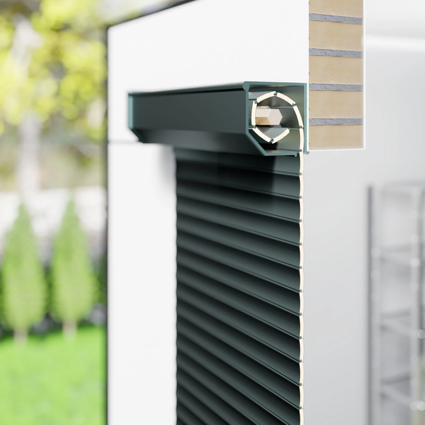 Brama garażowa - montaż na mur od zewnątrz