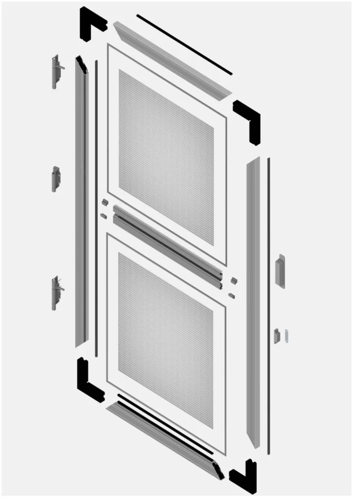 Moskitiera otwierana na zawiasach