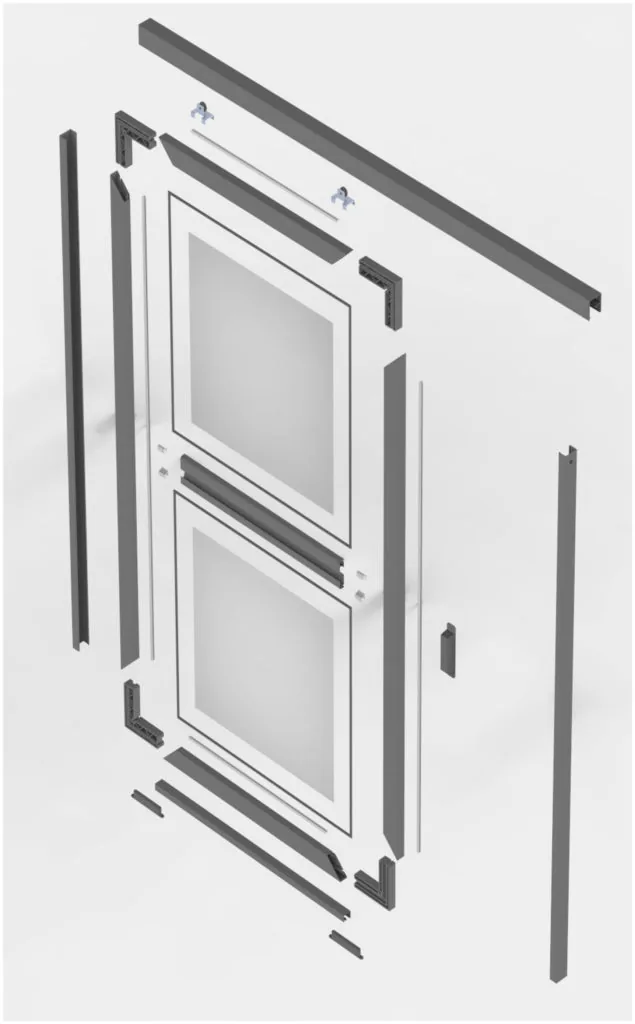 Moskitiera przesuwna do dużych drzwi