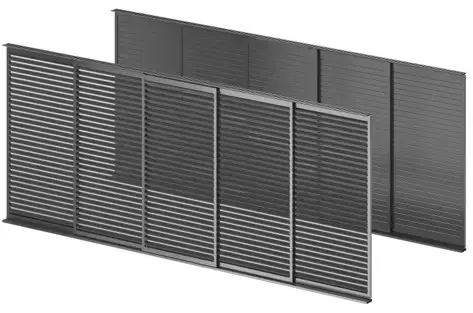 Shutters przy pergoli - zabudowa boczna