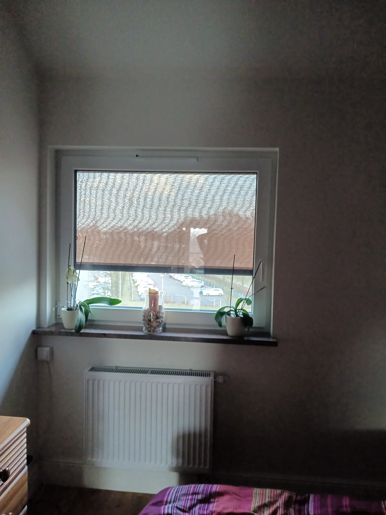 Markizy pionowe Fakro w Chorzowie - widok przeszklenia od strony wnętrza