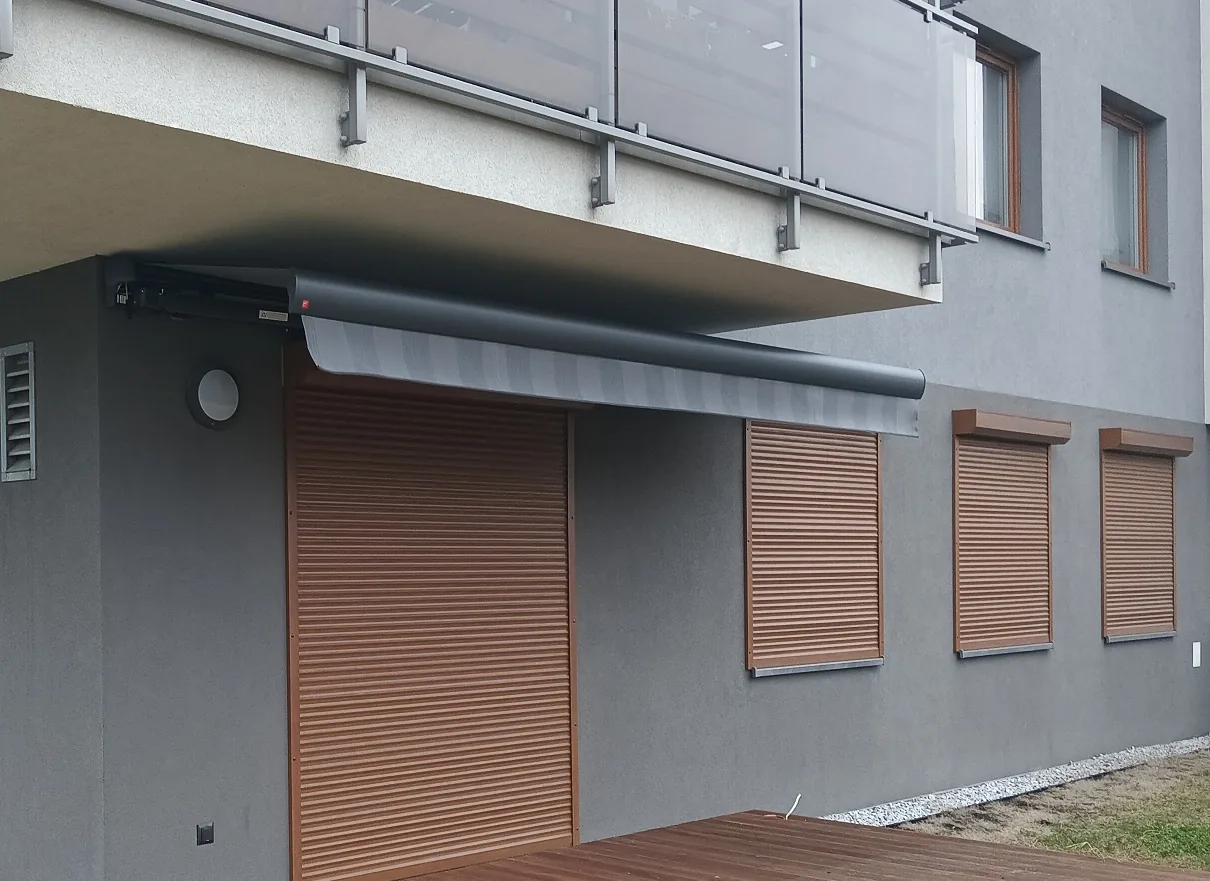 Markiza Palladio w realizacji tarasowej w Sosnowcu - realizacja markizy palladio przy tarasie