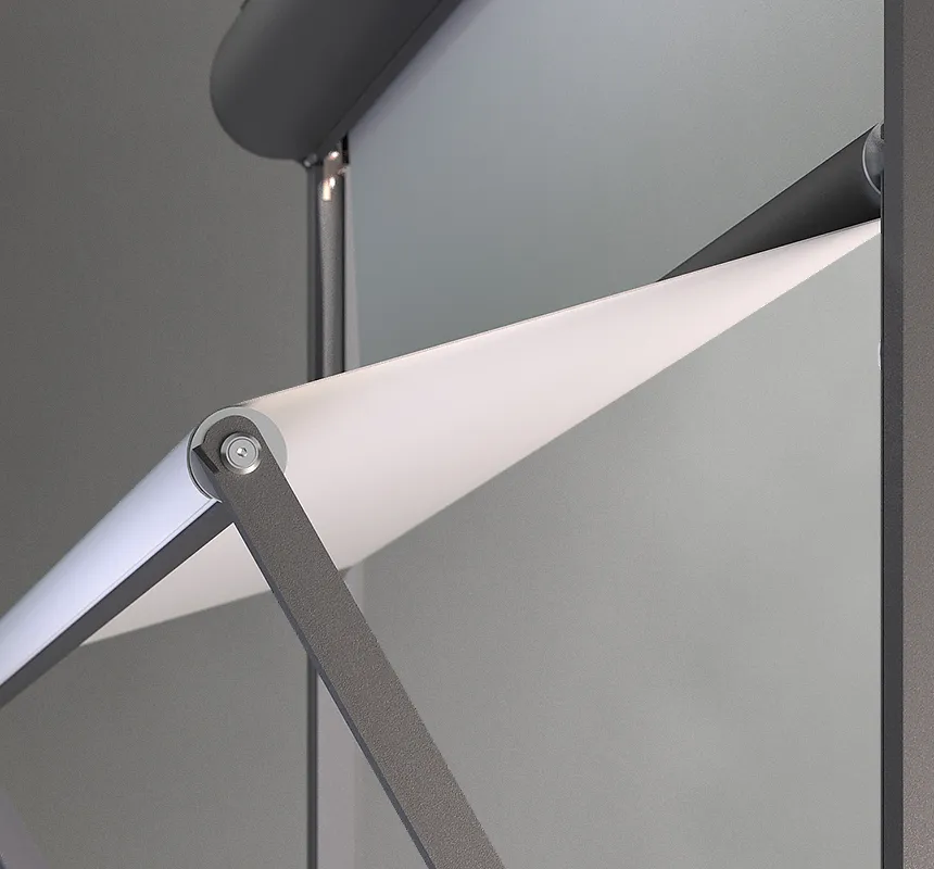 Regulacja pozycji i kąta daszku