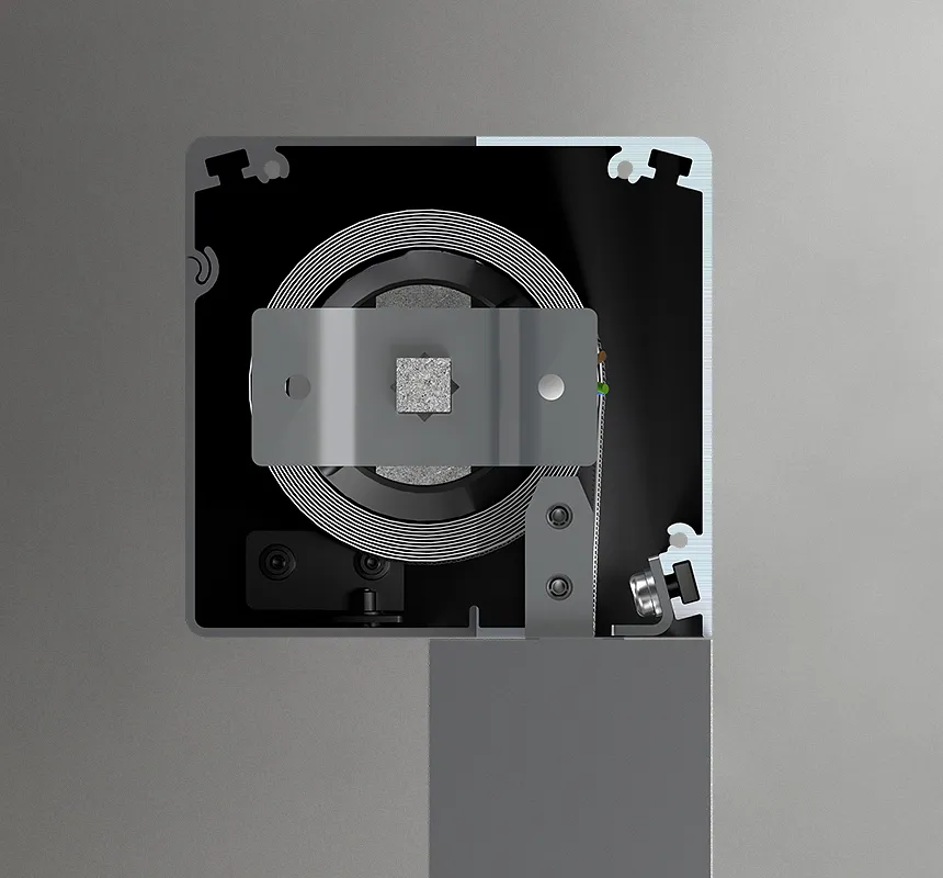 Geometryczny design Prostokątna forma kasety i prowadnic doskonale współgra z nowoczesną stolarką okienną budynków