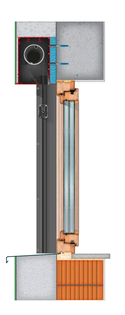 Przekroj ziiip box z ocieplnoem tyłu skrzynki