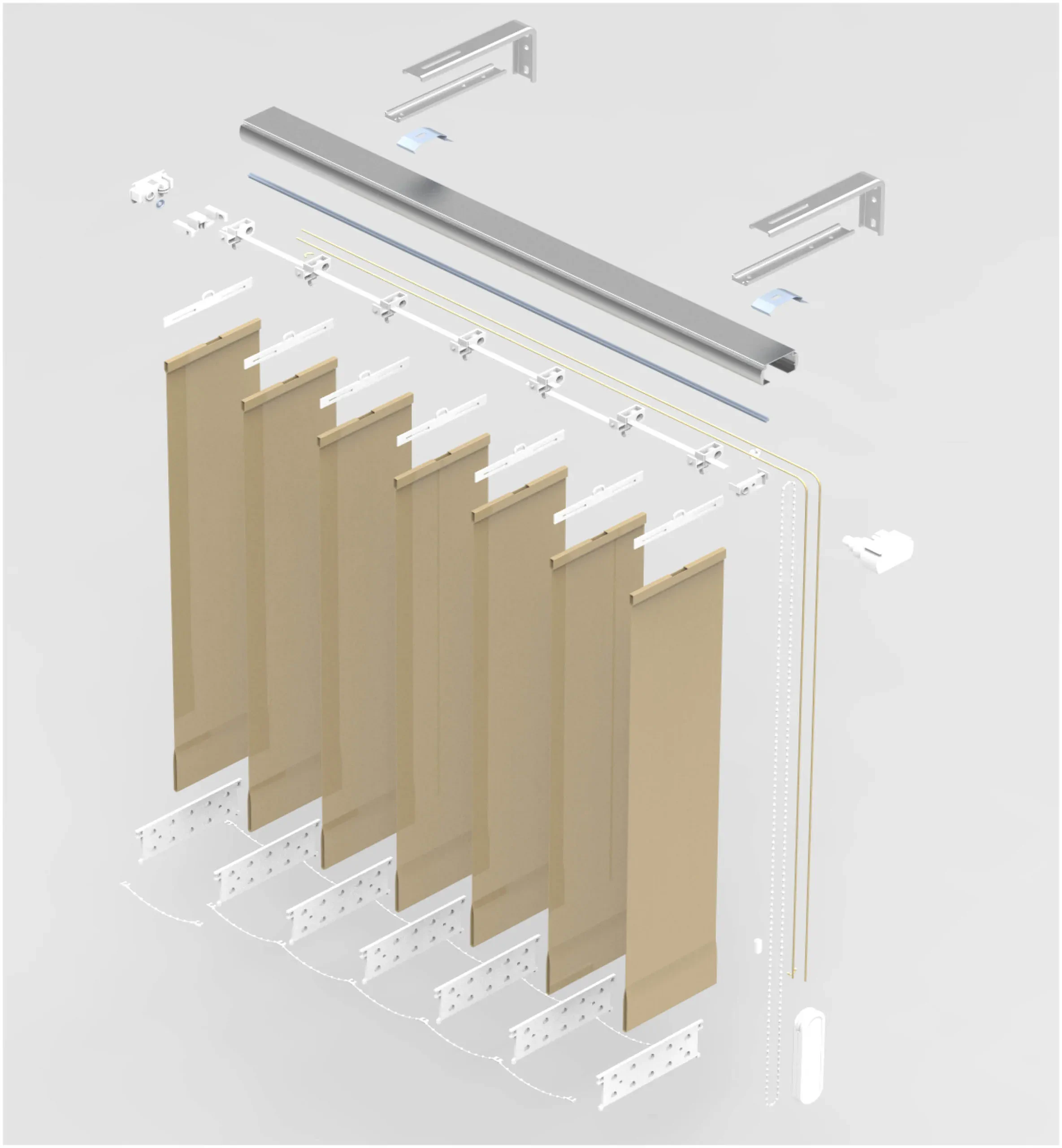 Wariant klasyczny żaluzji pionowych